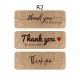 KRAFT Rectangular Thank You Stickers