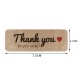 KRAFT Rectangular Thank You Stickers