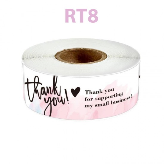 Small Rectangular Thank You Stickers