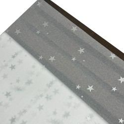 20pcs Designer Printed Tissue Papers - Stars S/W
