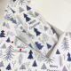 20pcs Designer Printed Tissue Papers - Blue Christmas Tree