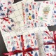 20pcs Designer Printed Tissue Papers - Christmas Cottage