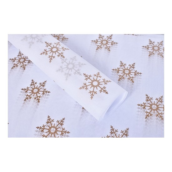 20pcs Designer Printed Tissue Papers - Snow Flakes