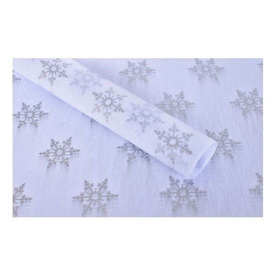 20pcs Designer Printed Tissue Papers - Snow Flakes