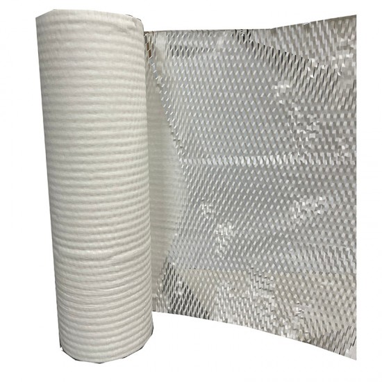 WHITE Eco-Friendly Kraft Honeycomb Mesh Wrapping Paper Void Filler [Roll]