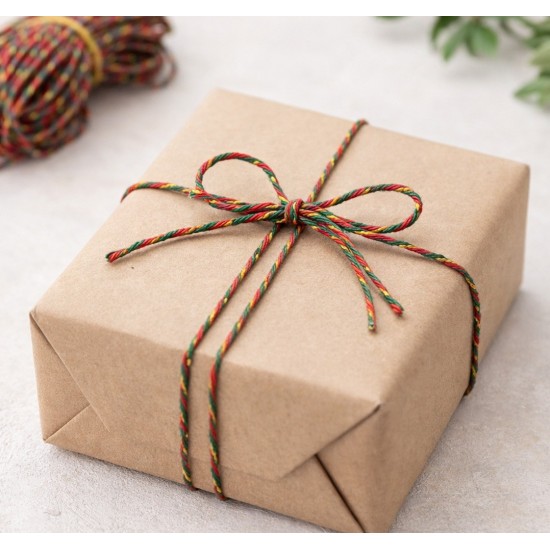 Festive Red, Green & Gold Metallic Baker's Twine (10 Yards) Festive Red, Green & Gold Metallic Baker's Twine (10 Yards)