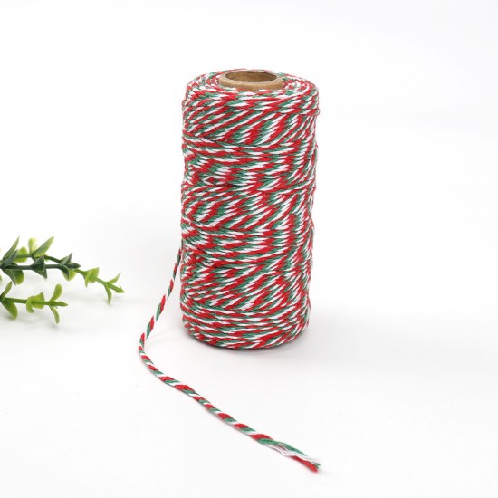 BAKER'S TWINE (RED, Green & White) Roll