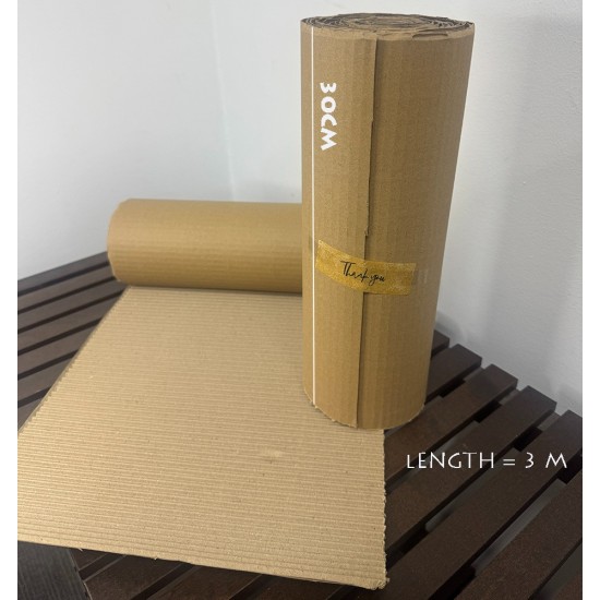 30cm Kraft Corrugated Paper Roll – 3m | Protective Packing Wrap for Fragile Items, Shipping & Moving 30cm Kraft Corrugated Paper Roll – 3m | Protective Packing Wrap for Fragile Items, Shipping & Moving
