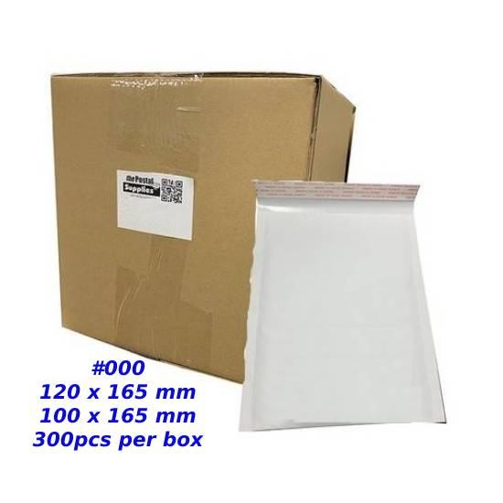 Kraft White Bubble Mailer #000 (Wholesale)