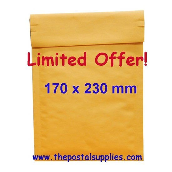 S5 Size Kraft Bubble Mailer (Wholesale) 